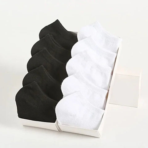 5/10/20/30 Pairs Unisex Plain Color Boat Socks – Thin, Breathable, Anti-Odor, Sweat-Absorbing Ankle Socks for Men & Women - Himpall