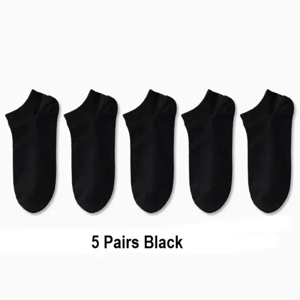 5/10/20/30 Pairs Unisex Plain Color Boat Socks – Thin, Breathable, Anti-Odor, Sweat-Absorbing Ankle Socks for Men & Women - Himpall