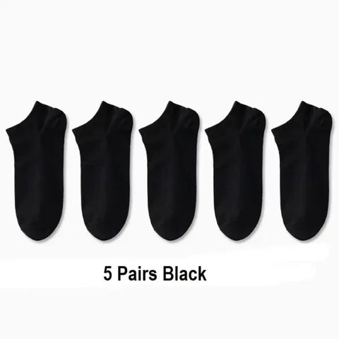 5/10/20/30 Pairs Unisex Plain Color Boat Socks – Thin, Breathable, Anti-Odor, Sweat-Absorbing Ankle Socks for Men & Women - Himpall