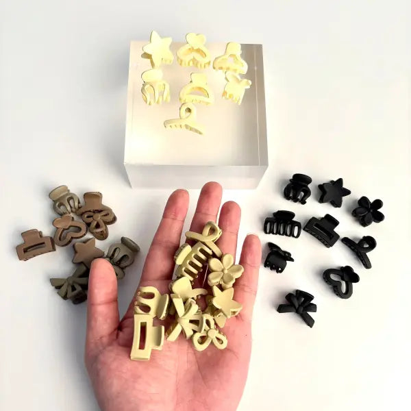 5/10/20/30pcs Beige Mixed Pack Small Clips Cute Girl Accessories - Perfect for Daily Use Special Occasions or Travel