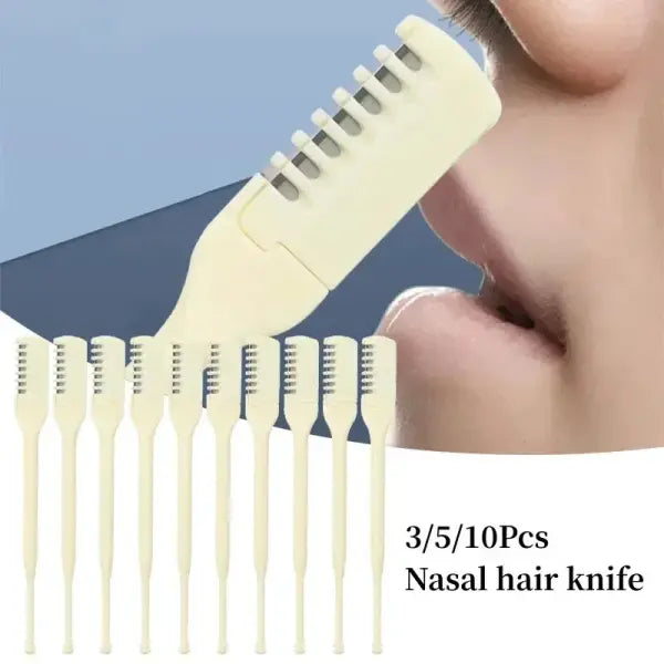 5/10Pieces 360°Rotating Nose Hair Trimmer（Manual）Unisex Nose Hair Trimmer + Eyebrow Thinning and Trimming 2-in-1 Tool