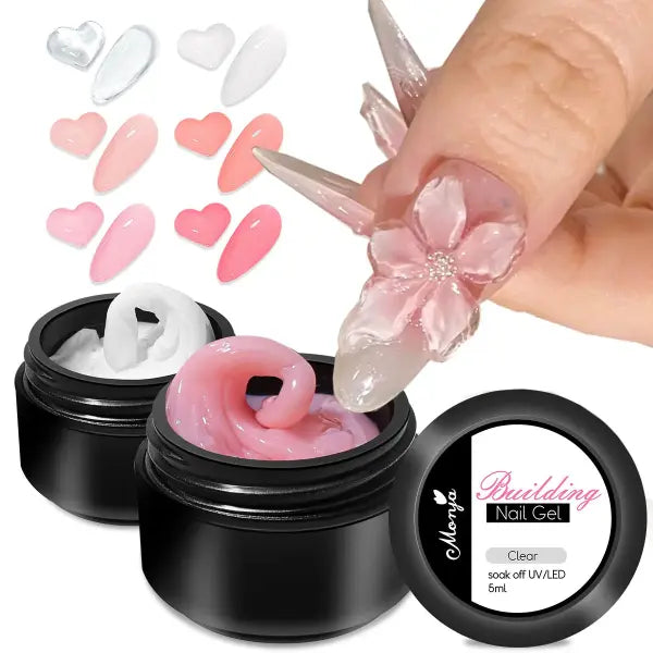 5/15ml Clear Non-Stick Hand Extension Gel – 3D Shaping & Sculpting UV/LED Hard Gel for Nails