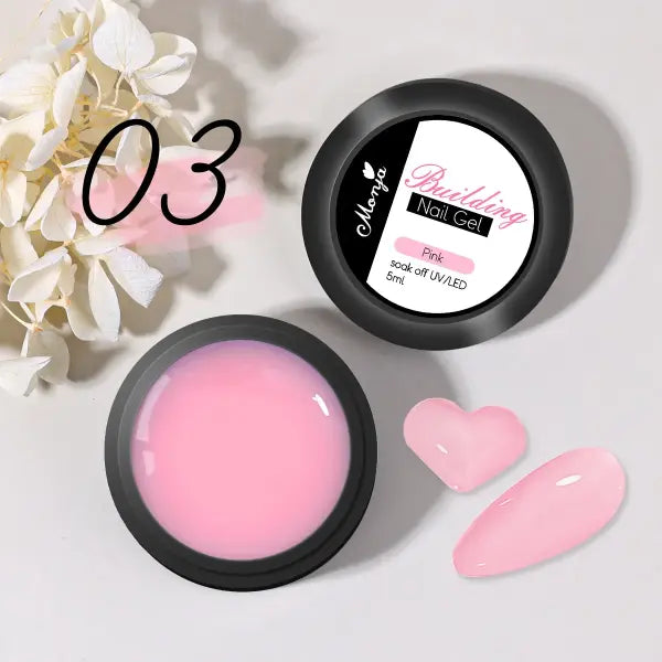 5/15ml Clear Non-Stick Hand Extension Gel – 3D Shaping & Sculpting UV/LED Hard Gel for Nails - 5ml nude pink