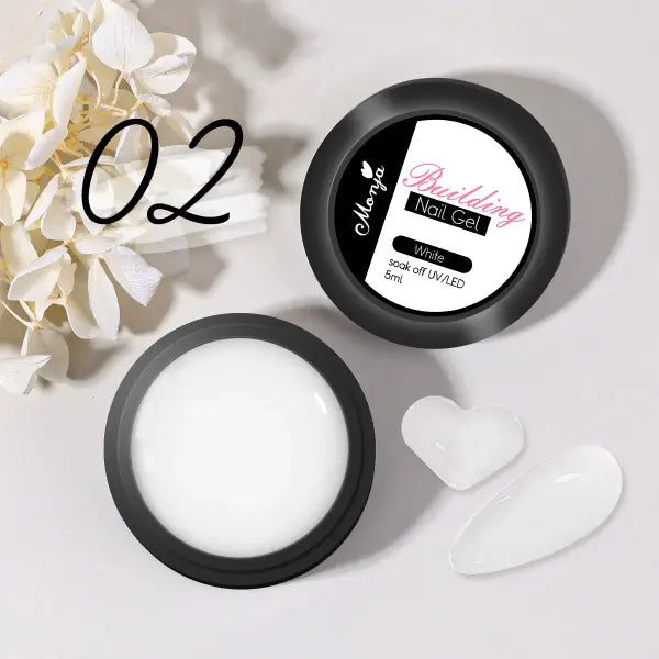 5/15ml Clear Non-Stick Hand Extension Gel – 3D Shaping & Sculpting UV/LED Hard Gel for Nails - 5ml white