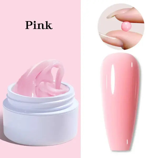 5/15ml Clear Non-Stick Hand Extension Gel – 3D Shaping & Sculpting UV/LED Hard Gel for Nails - 15ml pink