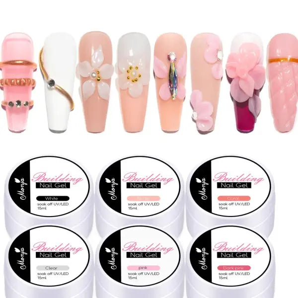 5/15ml Clear Non-Stick Hand Extension Gel – 3D Shaping & Sculpting UV/LED Hard Gel for Nails