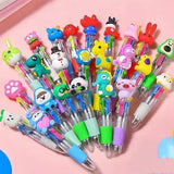 5-30 Pcs Cute Cartoon Four-color Pen for Kids Birthday Kindergarten Home-school Carnival Christmas Boys and Girls Gift
