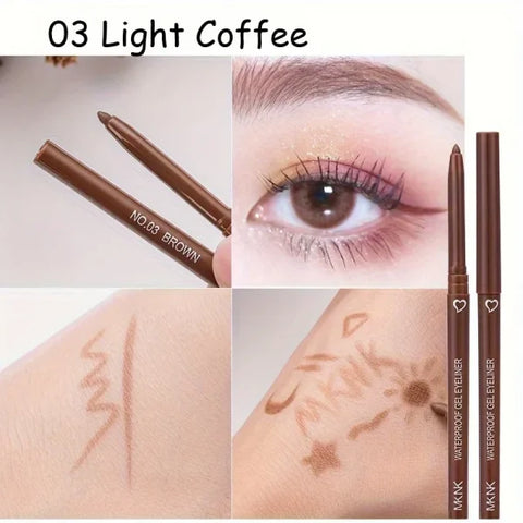 5-Color Eyeliner Pencil Set – Waterproof, Long-Lasting, Easy-Wearing Eyeliner Pen in Blue, Black & Brown - Himpall