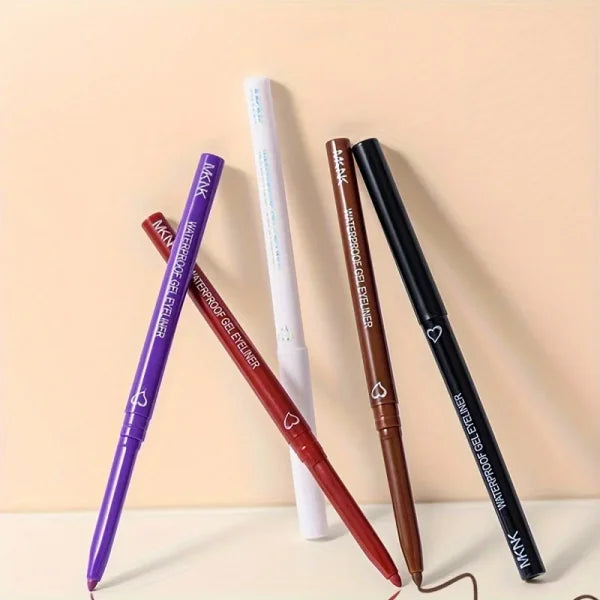 5-Color Eyeliner Pencil Set – Waterproof, Long-Lasting, Easy-Wearing Eyeliner Pen in Blue, Black & Brown - Himpall