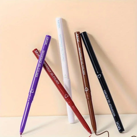 5-Color Eyeliner Pencil Set – Waterproof, Long-Lasting, Easy-Wearing Eyeliner Pen in Blue, Black & Brown - Himpall