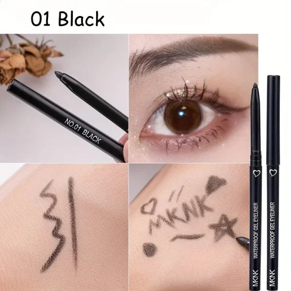 5-Color Eyeliner Pencil Set – Waterproof, Long-Lasting, Easy-Wearing Eyeliner Pen in Blue, Black & Brown - Himpall