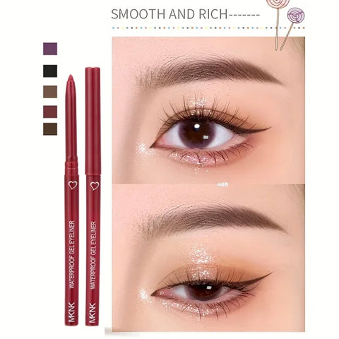 5-Color Eyeliner Pencil Set – Waterproof, Long-Lasting, Easy-Wearing Eyeliner Pen in Blue, Black & Brown - Himpall