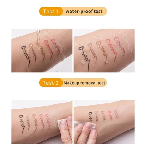5-Color Eyeliner Pencil Set – Waterproof, Long-Lasting, Easy-Wearing Eyeliner Pen in Blue, Black & Brown - Himpall