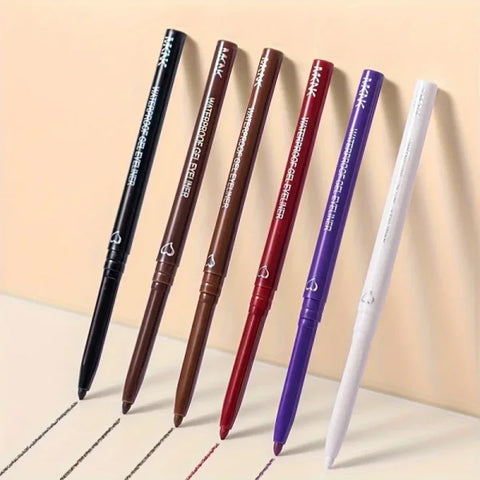 5-Color Eyeliner Pencil Set – Waterproof, Long-Lasting, Easy-Wearing Eyeliner Pen in Blue, Black & Brown - Himpall