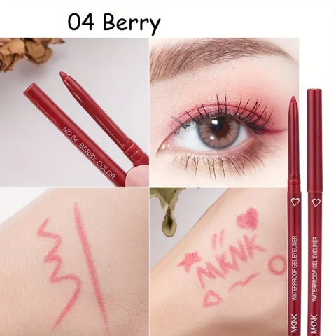 5-Color Eyeliner Pencil Set – Waterproof, Long-Lasting, Easy-Wearing Eyeliner Pen in Blue, Black & Brown - Himpall