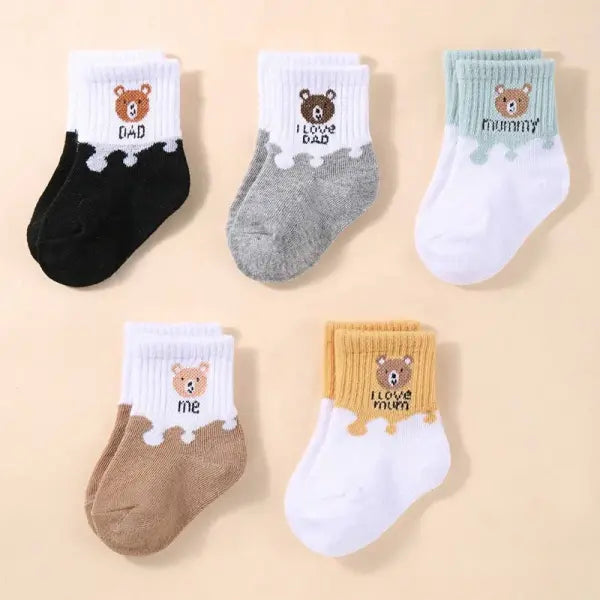 5 Pairs Baby Ankle Socks – Low Cut Stretch Socks for Newborn & Toddler Boys and Girls