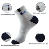 5 Pairs Cotton Sock for Men Sport Breathable Soft Letter Fashion Sneakers High Elastic Middle Tube Stocking Towel Sox
