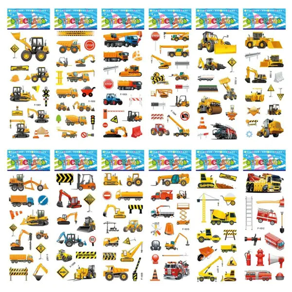 5 Sheets Kids Stickers Puffy Stickers for Children Birthday Christmas New Year Gift for Girl Boy Scrapbooking Cartoon