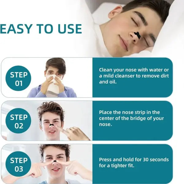 50/30/20PCS Anti-Snoring Nasal Strips – Breath Support Nose Patch for Better Sleep