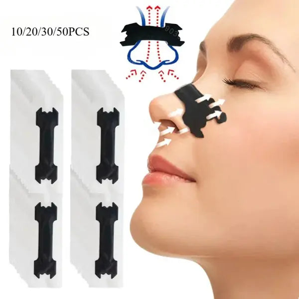 50/30/20PCS Anti-Snoring Nasal Strips – Breath Support Nose Patch for Better Sleep