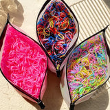2000pcs Girls Colourful Disposable Rubber Band Hair Ties 500 to 2000 Pack