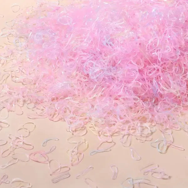 2000pcs Girls Colourful Disposable Rubber Band Hair Ties 500 to 2000 Pack - 6 / 500pcs