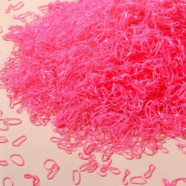 2000pcs Girls Colourful Disposable Rubber Band Hair Ties 500 to 2000 Pack - 15 / 500pcs