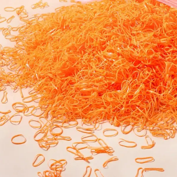 2000pcs Girls Colourful Disposable Rubber Band Hair Ties 500 to 2000 Pack - 11 / 500pcs