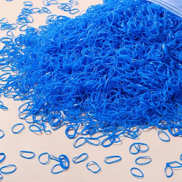 2000pcs Girls Colourful Disposable Rubber Band Hair Ties 500 to 2000 Pack - 7 / 2000pcs