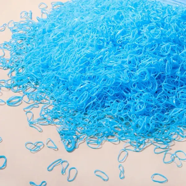 2000pcs Girls Colourful Disposable Rubber Band Hair Ties 500 to 2000 Pack - 8 / 500pcs