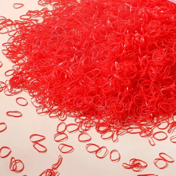 2000pcs Girls Colourful Disposable Rubber Band Hair Ties 500 to 2000 Pack - 12 / 500pcs