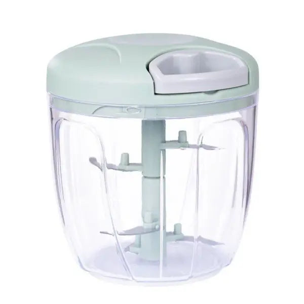 Manual Meat Mincer Vegetable Tools for Unisex (500/900ml) Garlic Chopper - 900ml-Green