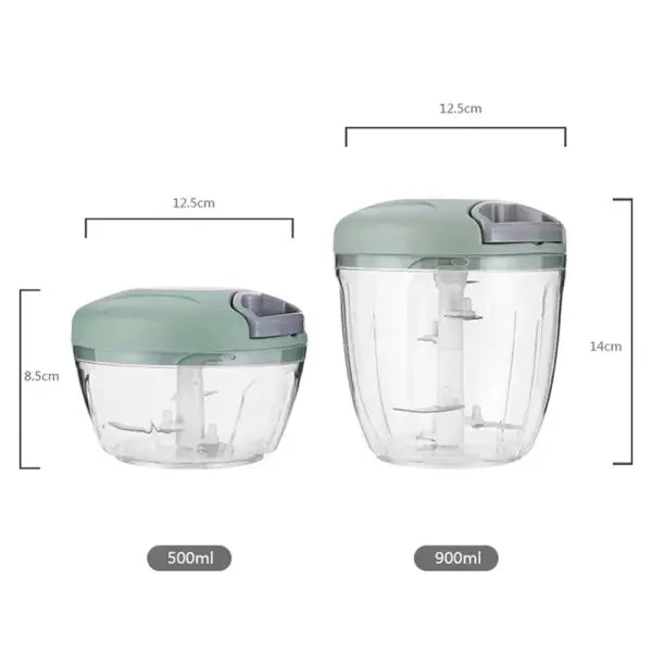Manual Meat Mincer Vegetable Tools for Unisex (500/900ml) Garlic Chopper
