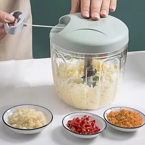 Manual Meat Mincer Vegetable Tools for Unisex (500/900ml) Garlic Chopper