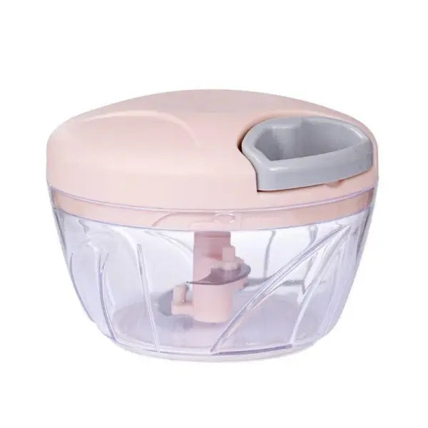 Manual Meat Mincer Vegetable Tools for Unisex (500/900ml) Garlic Chopper - 500ml-Pink