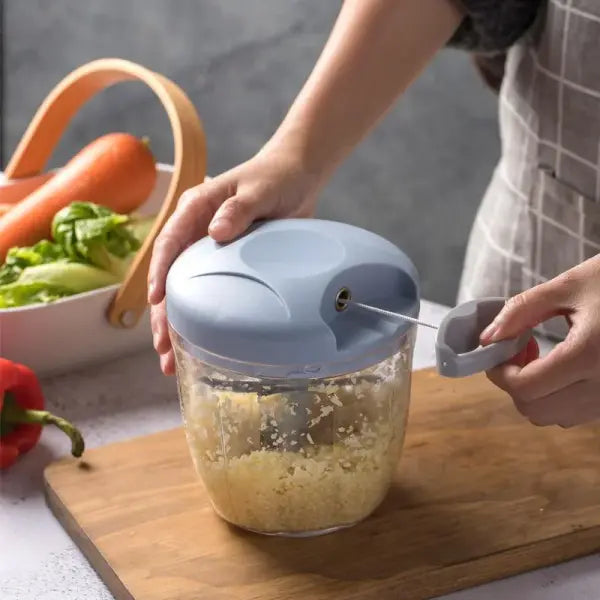 Manual Meat Mincer Vegetable Tools for Unisex (500/900ml) Garlic Chopper