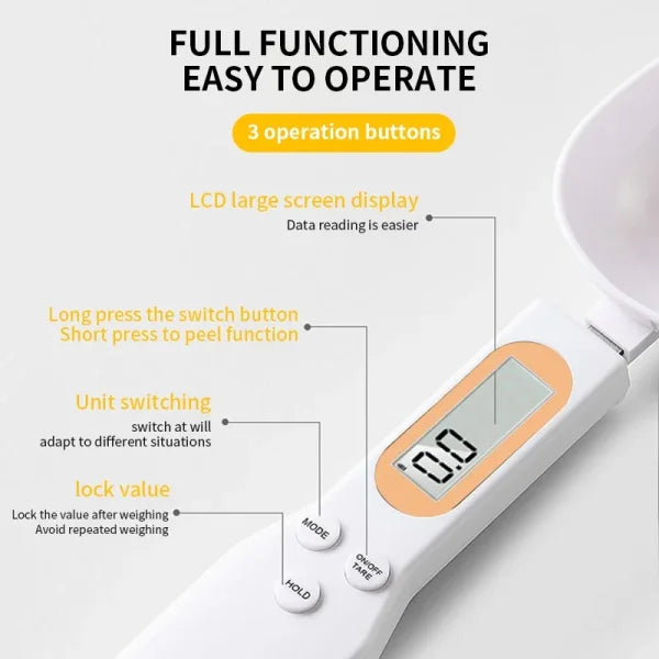 500g Digital Measuring Spoon Scale for Precise Kitchen Measurements - Himpall