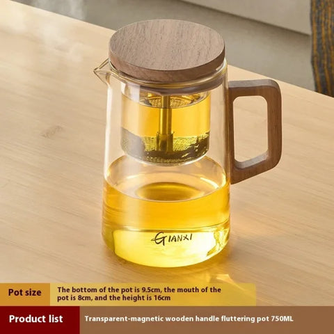 500ML Magnetic Suction Teapot – High Temperature Resistant Glass Tea Brewing Kettle - Himpall