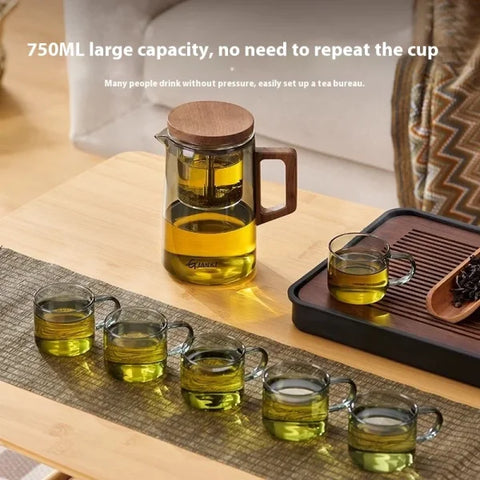 500ML Magnetic Suction Teapot – High Temperature Resistant Glass Tea Brewing Kettle - Himpall