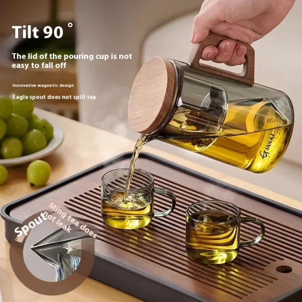 500ML Magnetic Suction Teapot – High Temperature Resistant Glass Tea Brewing Kettle - Himpall