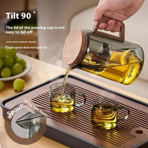 500ML Magnetic Suction Teapot – High Temperature Resistant Glass Tea Brewing Kettle - Himpall