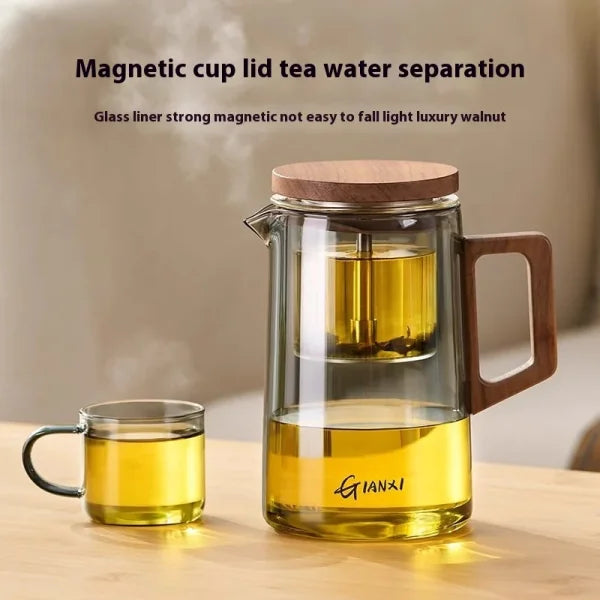 500ML Magnetic Suction Teapot – High Temperature Resistant Glass Tea Brewing Kettle - Himpall