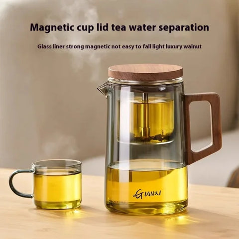 500ML Magnetic Suction Teapot – High Temperature Resistant Glass Tea Brewing Kettle - Himpall