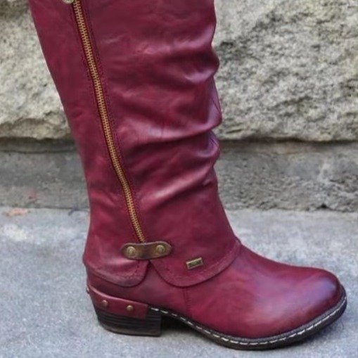 Women’s Round Toe Comfort Ankle Booties with Low Heel