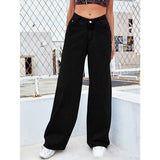 Sweet And Spicy Style High Waist Straight Jeans Women’s Clothing - Black / 2XL