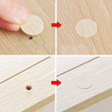 54pcs/Sheet Self-Adhesive Furniture Screw Cap Covers Round Wood Texture Stickers for Cabinets