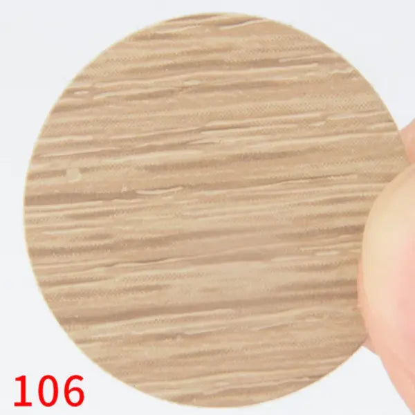 54pcs/Sheet Self-Adhesive Furniture Screw Cap Covers Round Wood Texture Stickers for Cabinets - 106