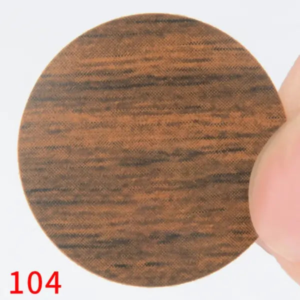 54pcs/Sheet Self-Adhesive Furniture Screw Cap Covers Round Wood Texture Stickers for Cabinets - 104