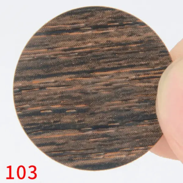 54pcs/Sheet Self-Adhesive Furniture Screw Cap Covers Round Wood Texture Stickers for Cabinets - 103