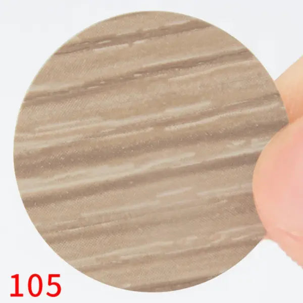 54pcs/Sheet Self-Adhesive Furniture Screw Cap Covers Round Wood Texture Stickers for Cabinets - 105